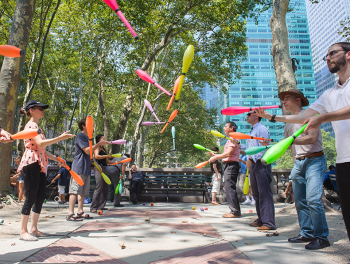 Juggling in the Bryant Park
