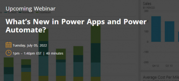Webinar “What’s New in Power Apps and Power Automate?”