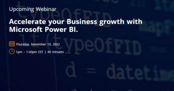 Webinar “Accelerate your Business growth with Microsoft Power BI”