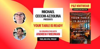 Michael`s Cecchi-Azzolina book presentation “Your table is ready”