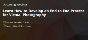 Webinar “Learn How to Develop an End to End Process for Virtual Photography”