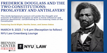 Lecture “Frederick Douglass and the Two Constitutions: Proslavery and Antislavery”