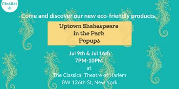 Uptown Shakespeare in&nbsp;the Park Popups&nbsp;| Eco-friendly