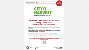 City Harvest: Food Smarts Nutrition and Cooking Course Series