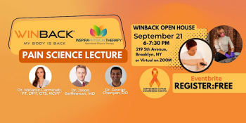 Pain Science Lecture and Winback Tecar Open House