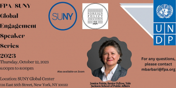 FPA/SUNY Global Engagement Lecture Series 2023 with Jessica Faieta