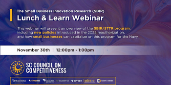 Lunch & Learn Webinar: Small Business Innovation Research (SBIR/STTR)