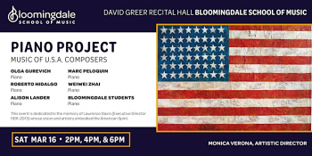 Concert “Piano Project: Music of U.S.A. Composers”