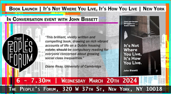 Book lounch: “It’s Not Where You Live, It’s How You Live” with John Bissett