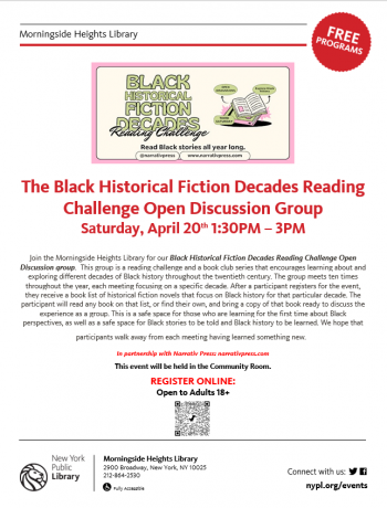 The Black Historical Fiction Decades Reading Challenge Open Discussion Group