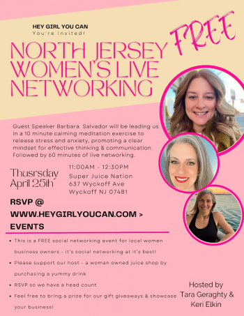 North Jersey Women’s Live Networking Event hosted by Hey Girl You Can