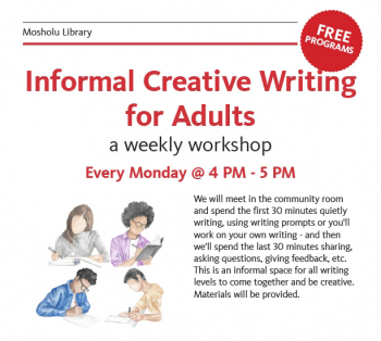 Informal Creative Writing for Adults