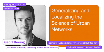 Lecture &ldquo;Generalizing and Localizing the Science of&nbsp;Urban Networks&rdquo;