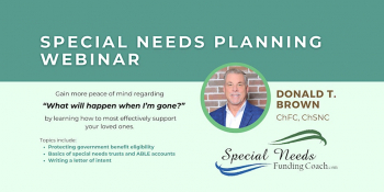 Special Needs Planning Webinar