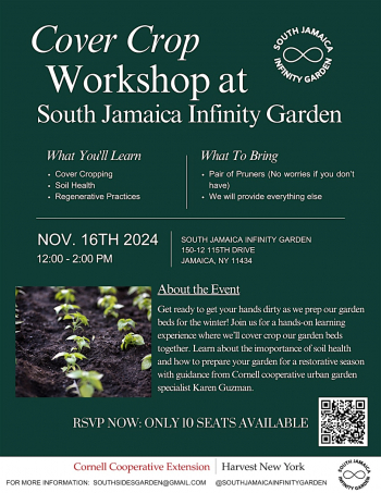 Cover Crop Workshop at&nbsp;South Jamaica Infinity Garden