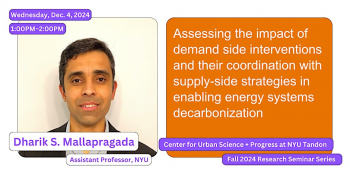 Lecture &ldquo;Assessing the impact of&nbsp;demand-side interventions and their coordination with supply-side strategies in&nbsp;enabling energy systems decarbonization&rdquo;