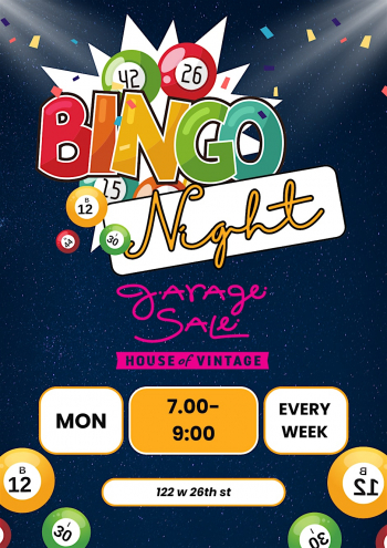Bingo Mondays at&nbsp;Garage Sale Vintage