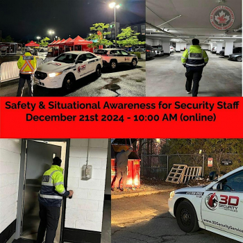 Webinar &ldquo;Safety and Situational Awareness for Security Staff&rdquo;