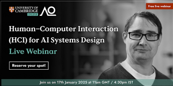 Human&mdash;Computer Interaction (HCI) for AI&nbsp;Systems Design Webinar