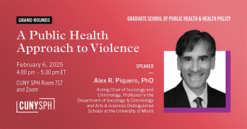 Lecture &ldquo;A&nbsp;Public Health Approach to&nbsp;Violence&rdquo;
