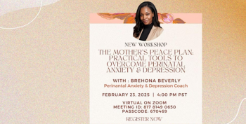 Workshop &ldquo;The Mother&rsquo;s Peace Plan: Tools to&nbsp;Overcome Perinatal Anxiety &&nbsp;Depression&rdquo;