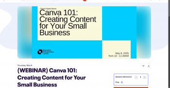Webinar &ldquo;Canva 101: Creating Content for Your Small Business&rdquo;