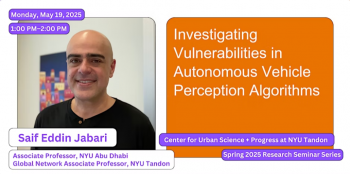 Urban Science Research Seminar: Saif Eddin Jabari