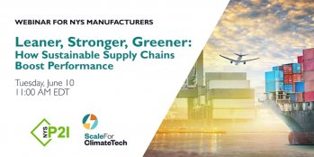 Sustainable Supply Chain Webinar for NYS Manufacturers