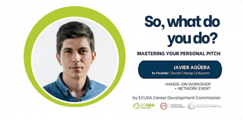 Workshop &ldquo;So, what do&nbsp;you&nbsp;do? &mdash;&nbsp;Mastering your personal pitch&rdquo;