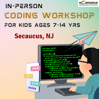 In-Person Free Coding Workshop For Kids 7-14 yrs