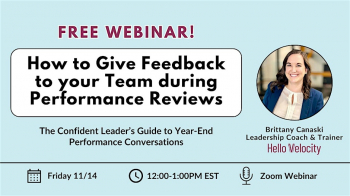 Webinar &ldquo;How to&nbsp;Give Feedback to&nbsp;your Team during Performance Reviews&rdquo;