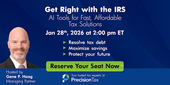Webinar &ldquo;Get Right with the IRS: AI&nbsp;Tools for Fast, Affordable Tax Solutions&rdquo;