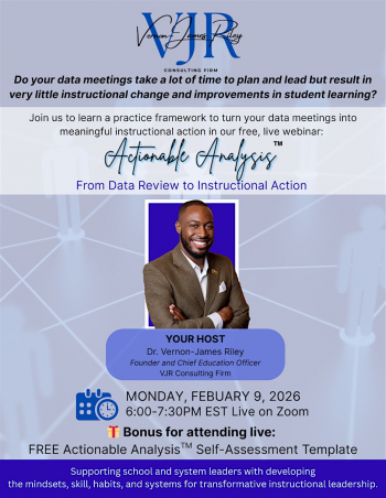 Webinar &ldquo;Actionable Analysis-From Data Review to&nbsp;Instructional Action&rdquo;