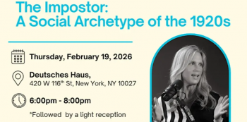 Lecture &ldquo;The Impostor: A&nbsp;Social Archetype of&nbsp;the 1920s&rdquo;