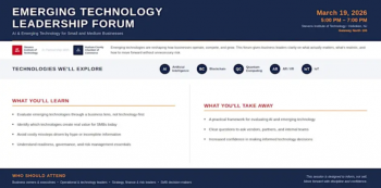 Emerging Technology Leadership Forum