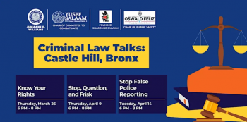 Lecture &ldquo;Criminal Law Talks: Castle Hill, Bronx&rdquo;