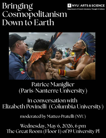 Lecture &ldquo;Bringing Cosmopolitanism Down to&nbsp;Earth&rdquo;