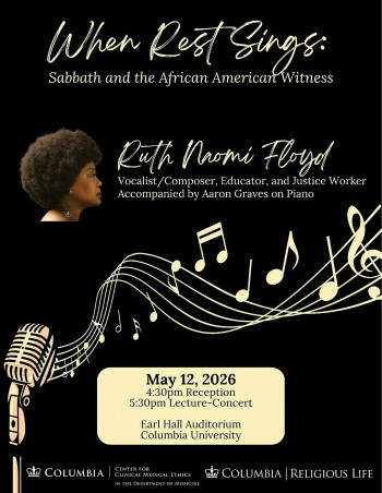 Lecture-Concert &ldquo;When Rest Sings: Sabbath and the African American Witness&rdquo;