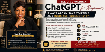 Free ChatGPT for Beginners Webinar