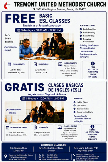 Free English as&nbsp;a&nbsp;Second Language (ESL) Classes