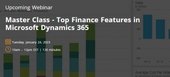 Webinar “Top Finance Features in Microsoft Dynamics 365”